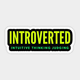 INTJ Introverted Intuitive Thinking Judging Sticker
